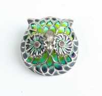 SILVER OWL BROOCH