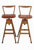 PAIR OF "DANISH" BAR STOOLS - 3