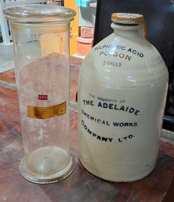 DEMIJOHN AND SPECIMEN JAR
