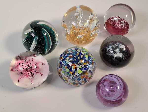 GLASS PAPERWEIGHTS