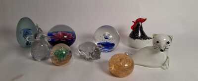 GLASS PAPERWEIGHTS