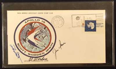 APOLLO 15 SIGNED INSURANCE COVER:
