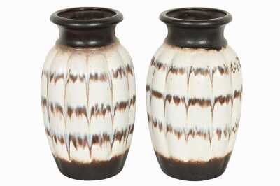 PAIR OF POTTERY VASES