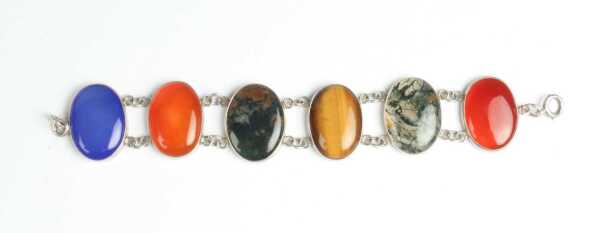 SILVER AGATE BRACELET