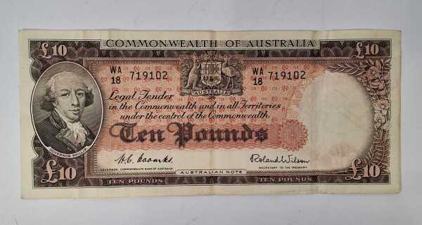 BANKNOTE Australian COA &pound;10
