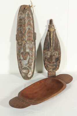 TRIBAL MASKS & BOWL
