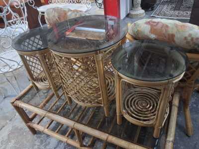 Cane Side Tables