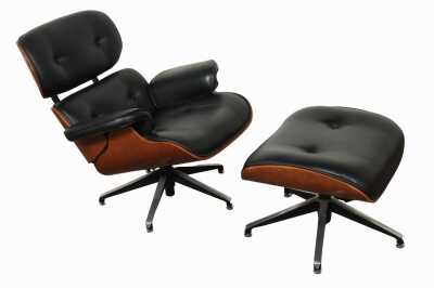 Eames Style Lounge Chair & Stool
