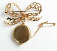 GOLD WATCH BROOCH - 2