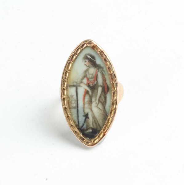 GOLD SEPIA RING