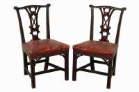 PAIR OF IRISH CHIPPENDALE CHAIRS