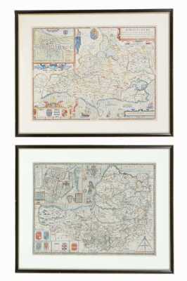 Engraved Maps Of Dorsetshyre & Somersetshire