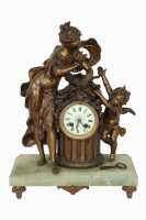 FIGURAL SPELTER CLOCK