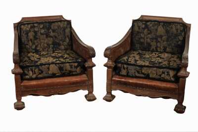 61 · PAIR OF BERGERE ARMCHAIRS