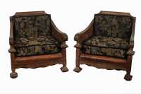 PAIR OF BERGERE ARMCHAIRS