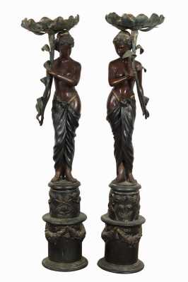 Pair Of Figural Floor Lamps