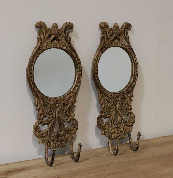 MIRROR AND COAT HOOKS