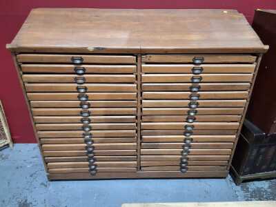 72 · CHEST OF PRINTER DRAWERS
