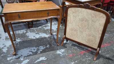 93 · SIDE TABLE AND FIRE SCREEN
