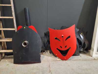 Theatre Mask Garden Sculpture
