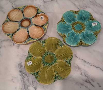 Majolica Oyster Plates