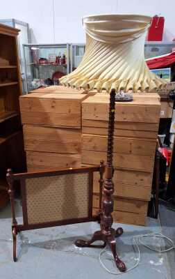 Standard Lamp And Fire Screen