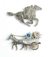 MARCASITE BROOCHES