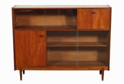 Teak Bookcase Display Cabinet