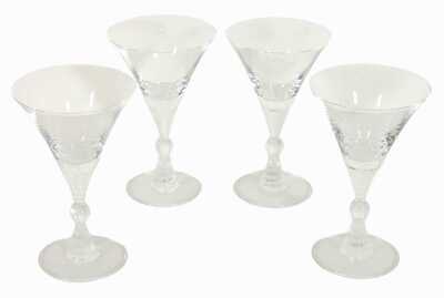 66 · SET OF LALIQUE MARTINI GLASSES