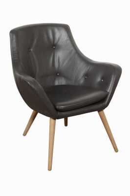 203 · LEATHER TUB CHAIR