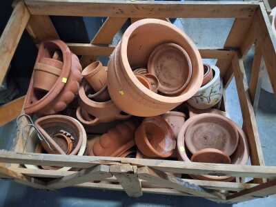 Crate Of Garden Pots