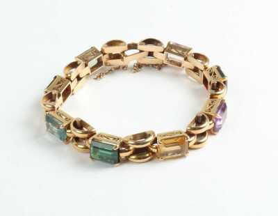 Gold Gemstone Bracelet