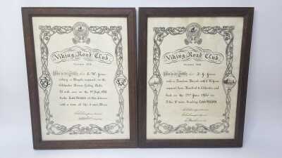 CYCLING CERTIFICATES