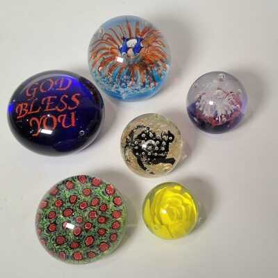 GLASS PAPERWEIGHTS