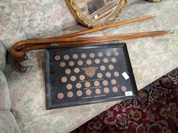WALKING STICKS AND TRAY