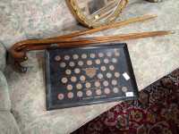 WALKING STICKS AND TRAY