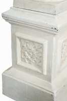 PAIR OF CAST IRON URNS - 4