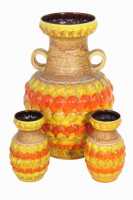 THREE POTTERY VASES