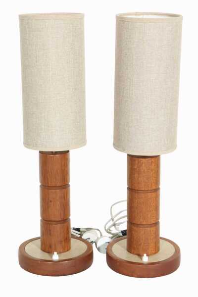 PAIR OF BEDSIDE LAMPS