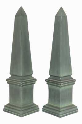 Pair Of Ceramic Obelisks