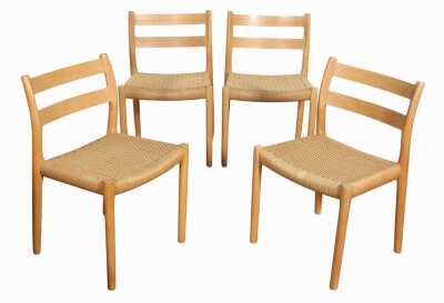 Set Of Oak Model 84 Chairs