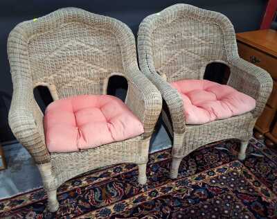 Wicker Arm Chairs
