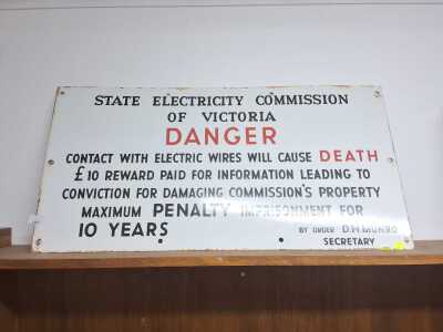 Enamel Sign