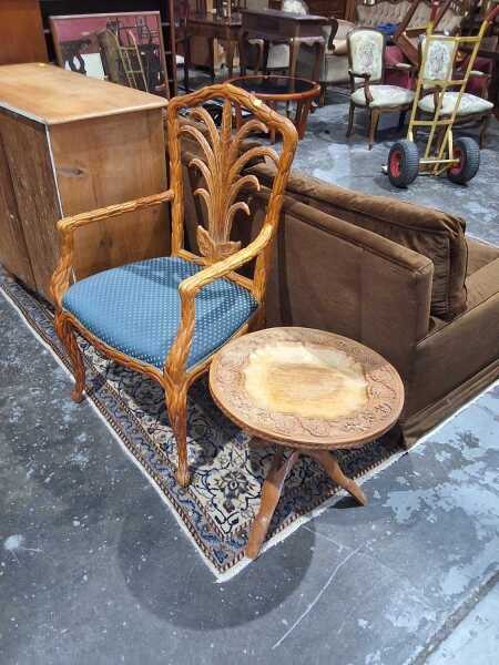 CHAIR ANDSIDE TABLE