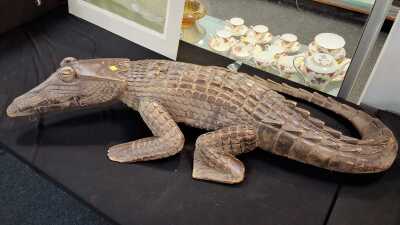Carved Timber Crocodile