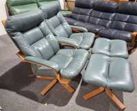 PAIR OF SWIVEL ARM CHAIRS - 2