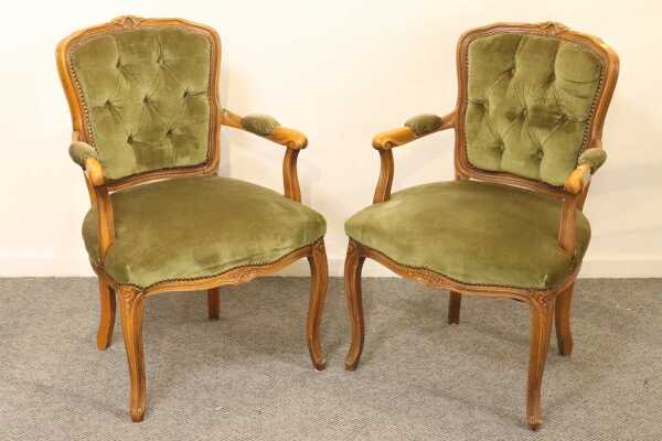 PAIR OF FRENCH ARMCHAIRS