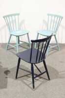 THREE J46 DINING CHAIRS - 2