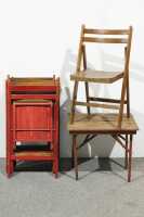 FOLDING CHAIRS & TABLE