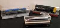 THREE DISPLAY MODEL TRAINS